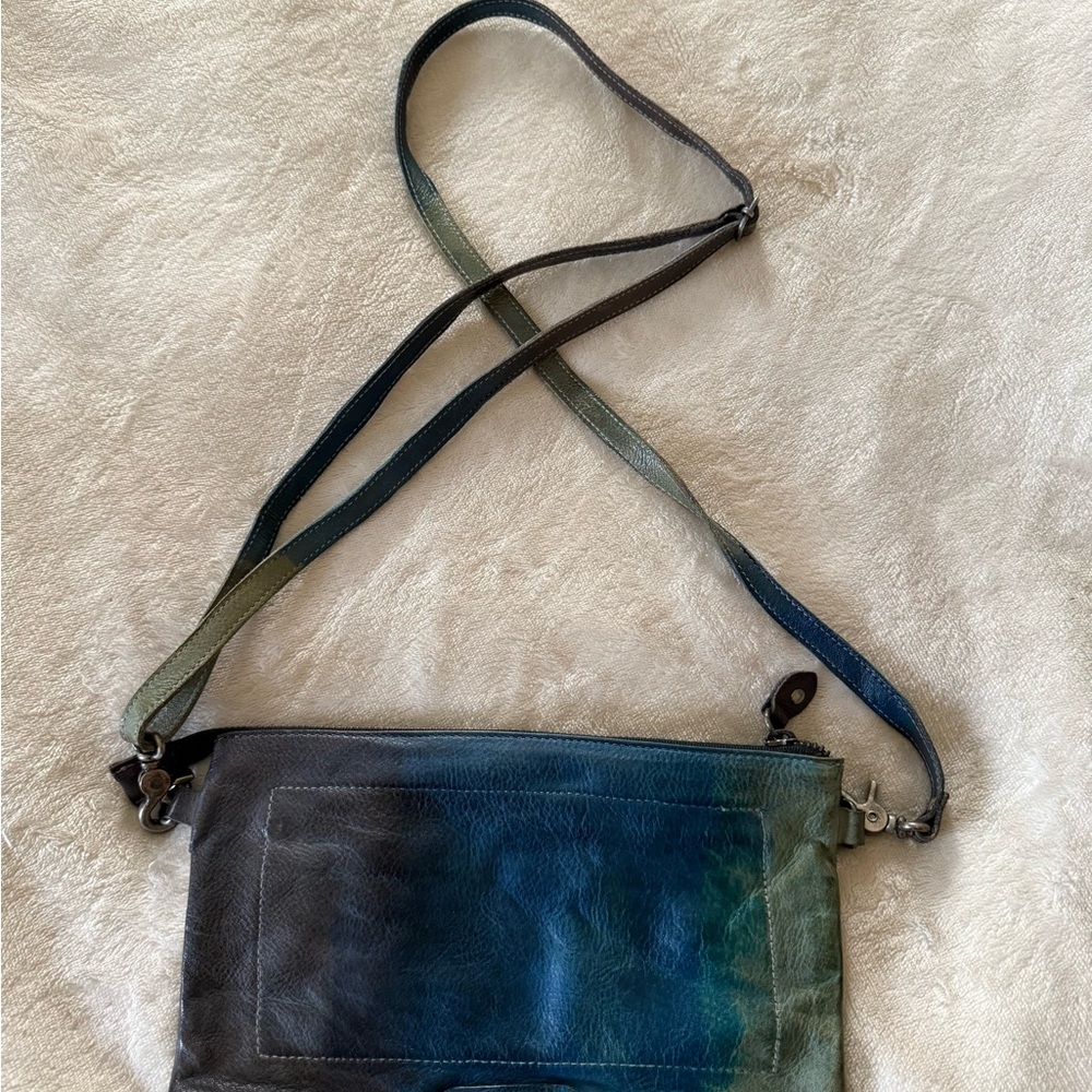 BED|STU Arena Leather Blue and Green Crossbody Bag